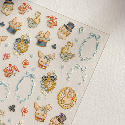 Shell-Light Rabbit Mini Stickers
