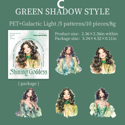 Shining Goddess Stickers 10pcs