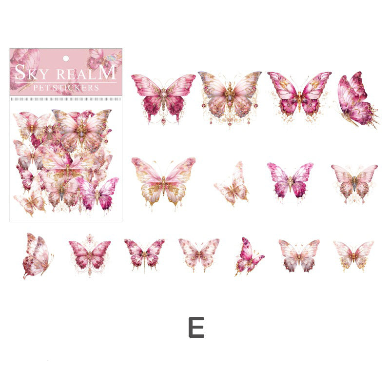 Sky Realm Butterfly Stickers 30pcs