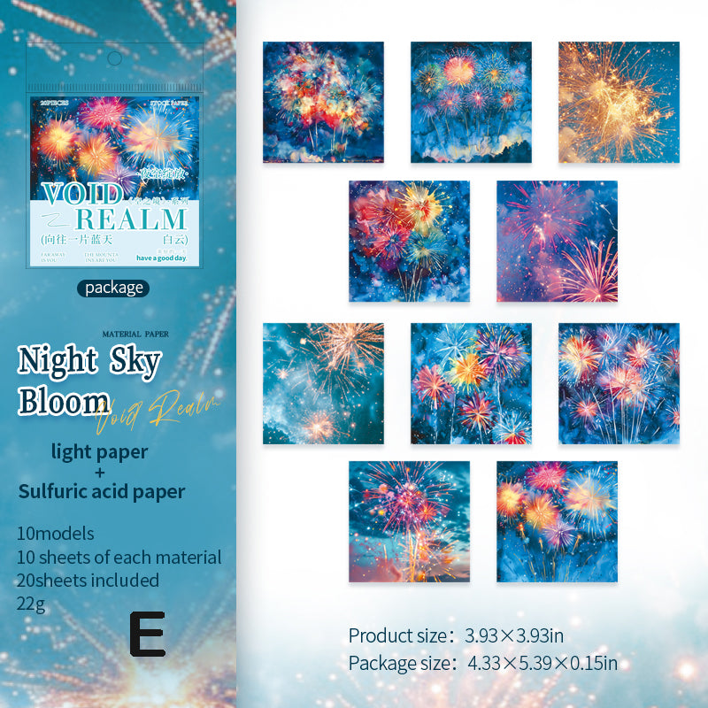 Sky Theme Material Paper 20pcs