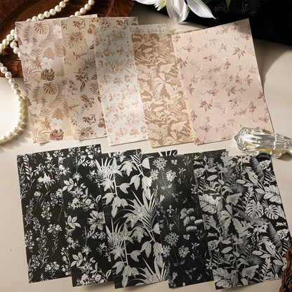 Small Floral Print Paper 10pcs