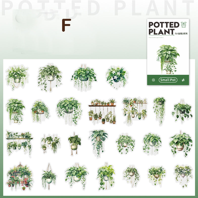 Small Potted Plant Stickers 25pcs