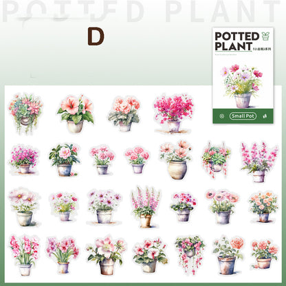 Small Potted Plant Stickers 25pcs