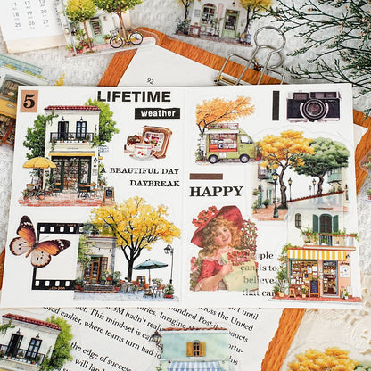 Small Town Time Sticker 15pcs