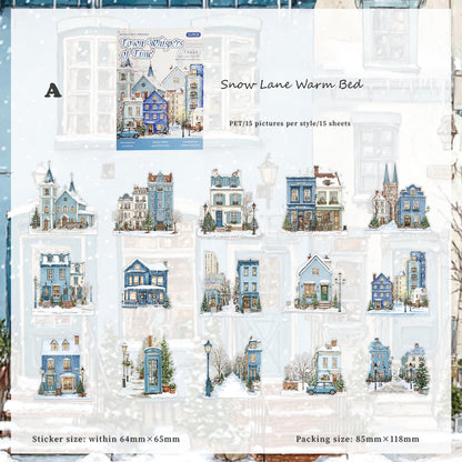 Small Town Time Sticker 15pcs