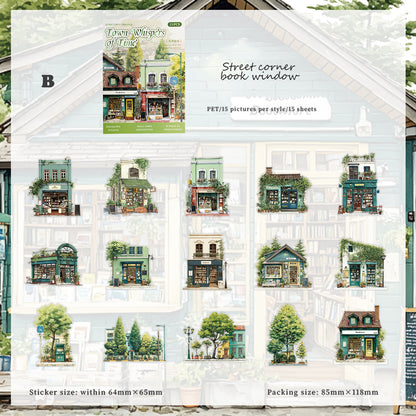 Small Town Time Sticker 15pcs