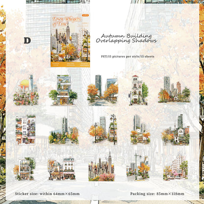 Small Town Time Sticker 15pcs