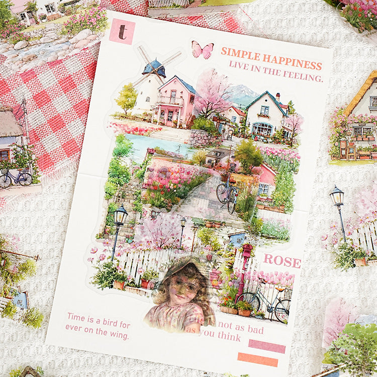 Small Town Time Sticker 15pcs