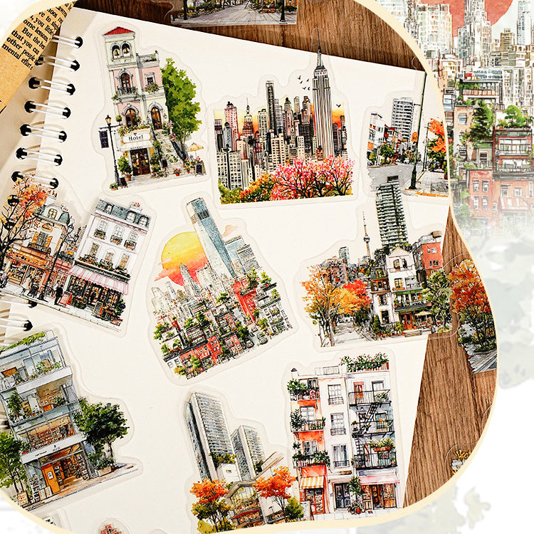 Small Town Time Sticker 15pcs