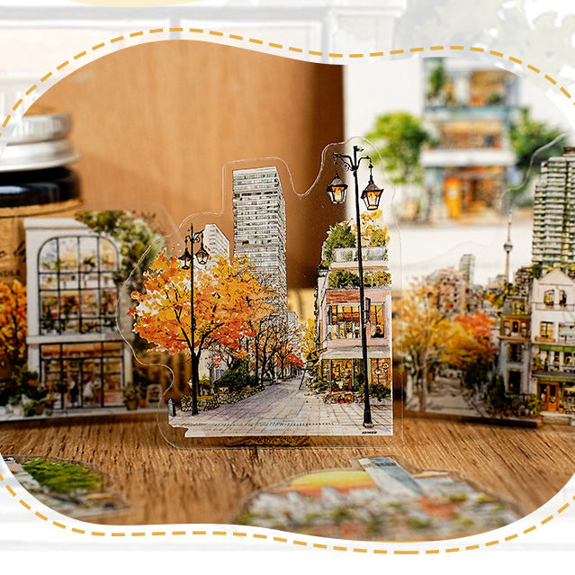 Small Town Time Sticker 15pcs