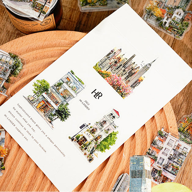 Small Town Time Sticker 15pcs