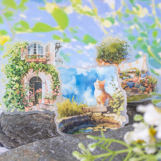 Small View of Garden Life Sticker 10pcs