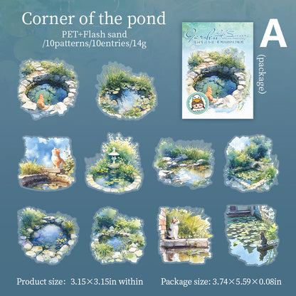 Small View of Garden Life Sticker 10pcs