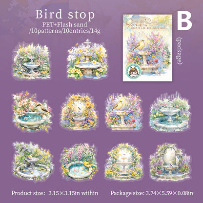 Small View of Garden Life Sticker 10pcs