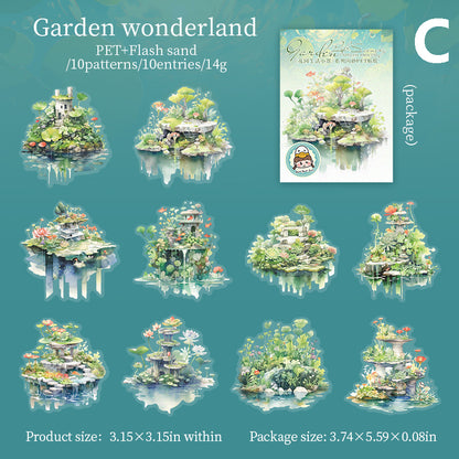 Small View of Garden Life Sticker 10pcs