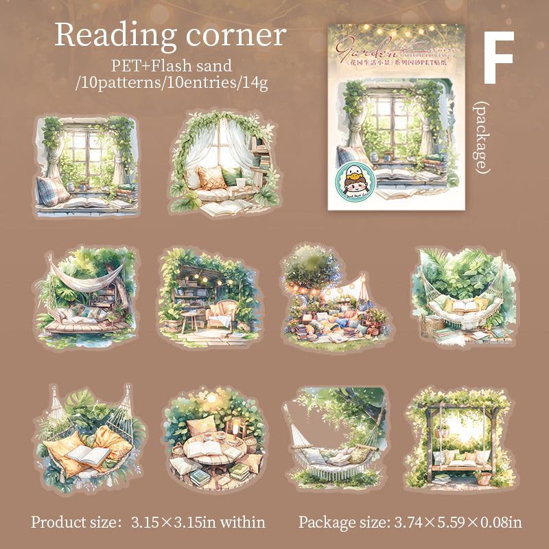 Small View of Garden Life Sticker 10pcs