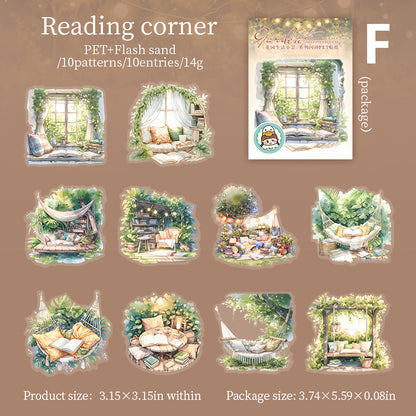 Small View of Garden Life Sticker 10pcs
