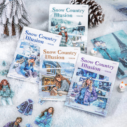 Snow Country Illusion Sticker Book 20pcs