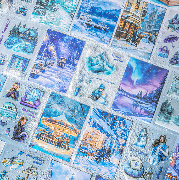 Snow Country Illusion Sticker Book 20pcs