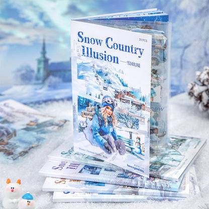 Snow Country Illusion Sticker Book 20pcs