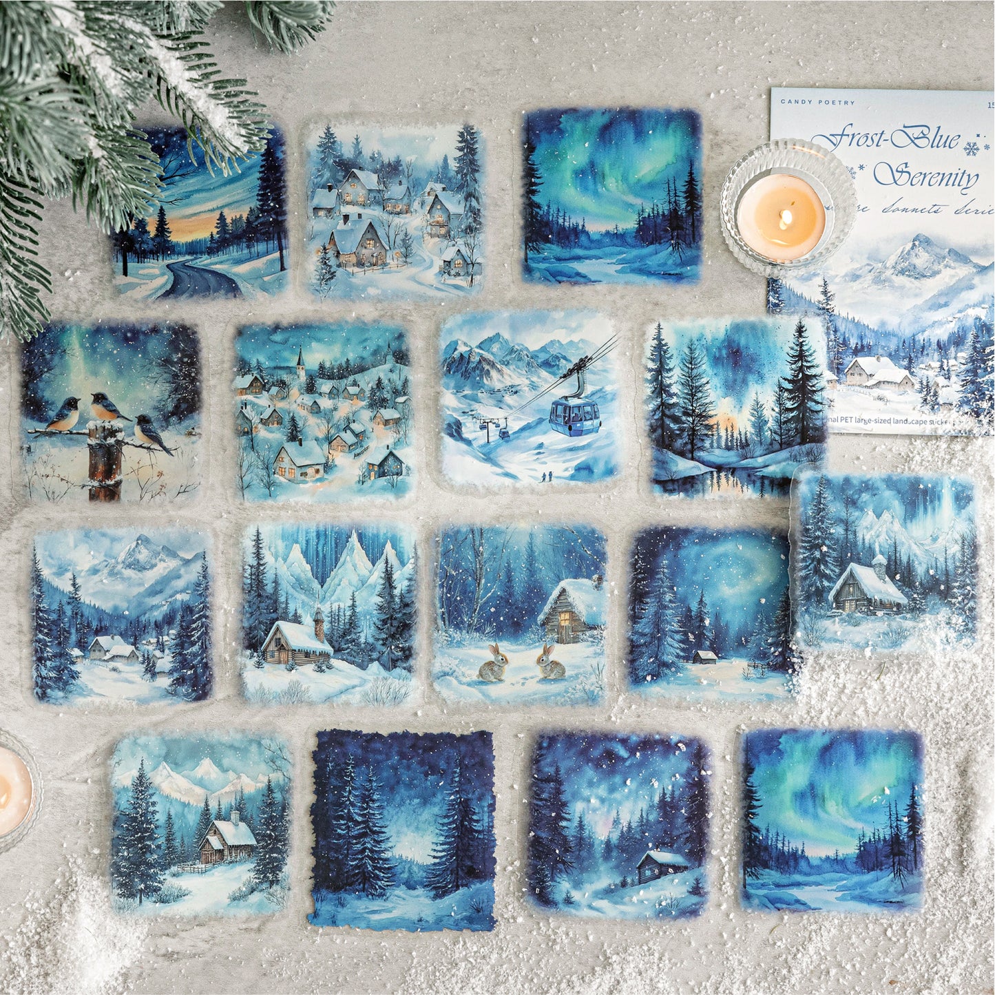 Snow Realm Poetry Sticker 15pcs