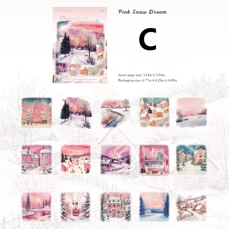Snow Realm Poetry Sticker 15pcs