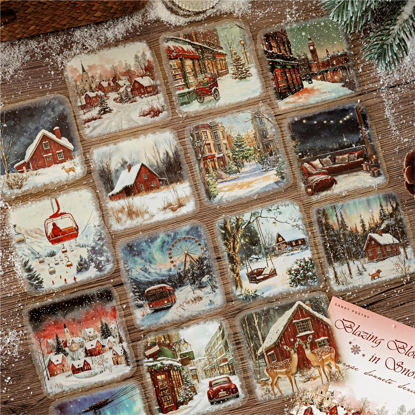 Snow Realm Poetry Sticker 15pcs