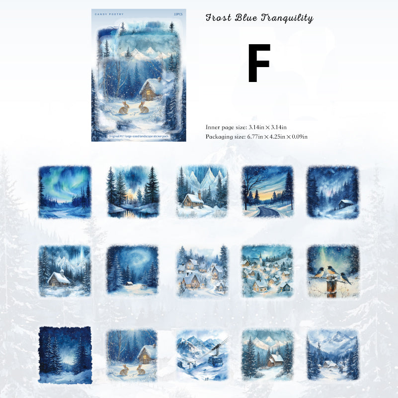 Snow Realm Poetry Sticker 15pcs