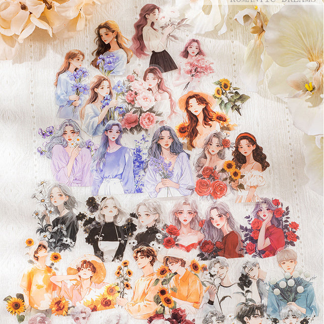 Soak in Sea of Flowers Sticker 15pcs