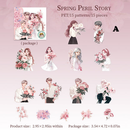 Soak in Sea of Flowers Sticker 15pcs