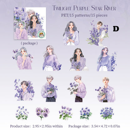 Soak in Sea of Flowers Sticker 15pcs