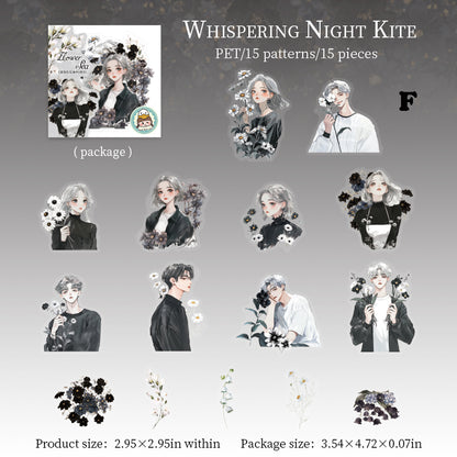 Soak in Sea of Flowers Sticker 15pcs