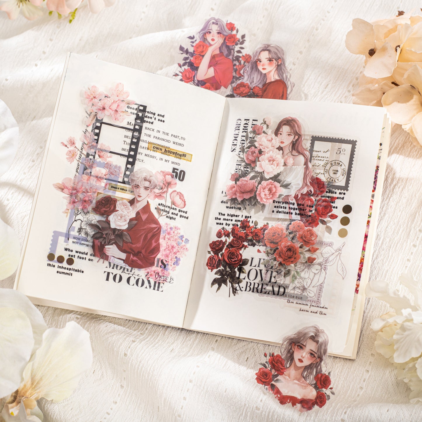 Soak in Sea of Flowers Sticker 15pcs