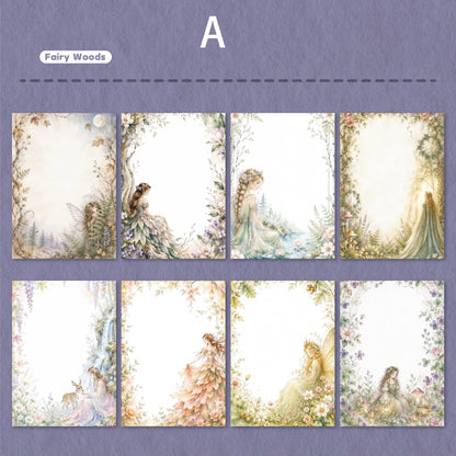 Soft Rhyme Floral Frame Sticker 24pcs