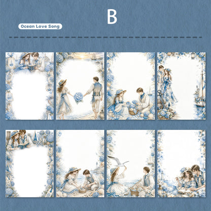 Soft Rhyme Floral Frame Sticker 24pcs