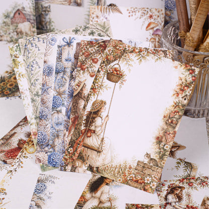 Soft Rhyme Floral Frame Sticker 24pcs