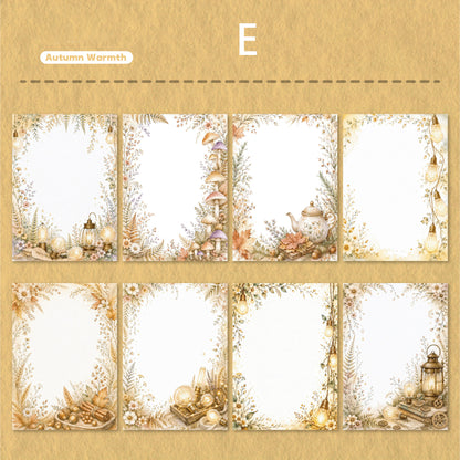 Soft Rhyme Floral Frame Sticker 24pcs
