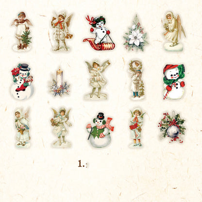 Sparkling Christmas Stickers 30pcs