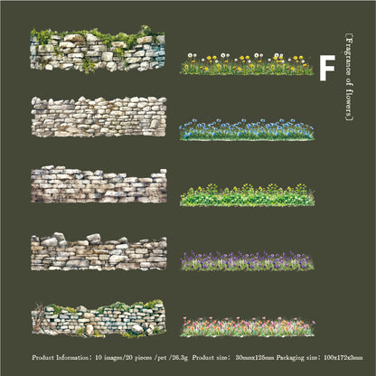 Spring Mountain Flower Vine Sticker 20pcs