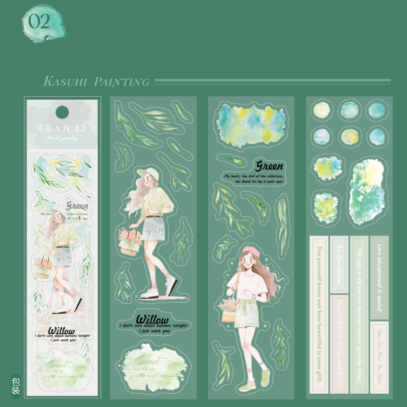 Spring Painting Season Collection Sticker 3pcs