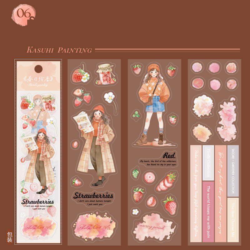 Spring Painting Season Collection Sticker 3pcs