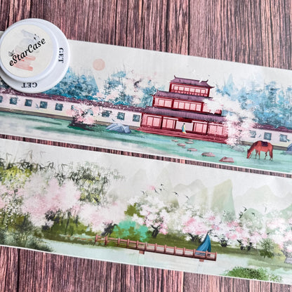8cm*2m Spring Peace Mountains Tape