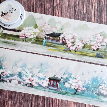 8cm*2m Spring Peace Mountains Tape