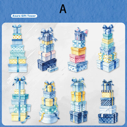Stacked Gift Party Sticker 8pcs
