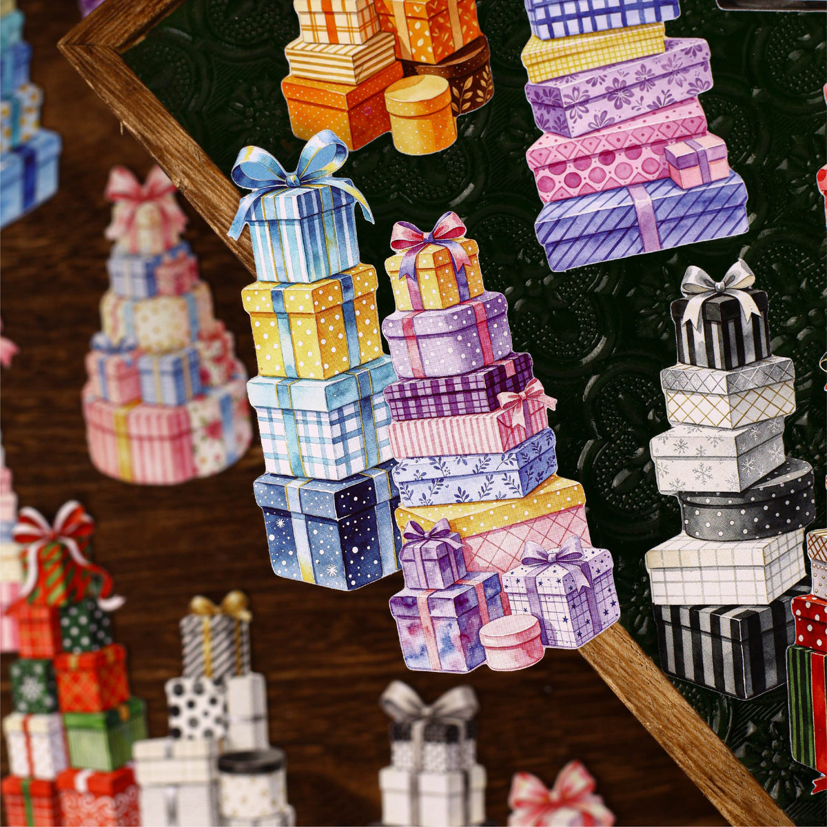 Stacked Gift Party Sticker 8pcs