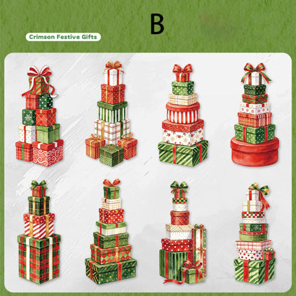 Stacked Gift Party Sticker 8pcs