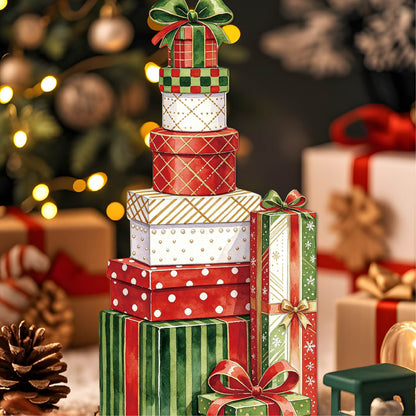 Stacked Gift Party Sticker 8pcs