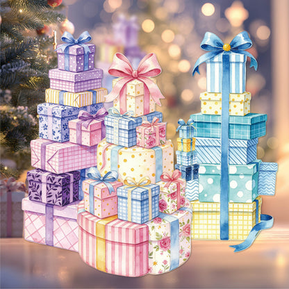 Stacked Gift Party Sticker 8pcs