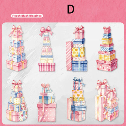 Stacked Gift Party Sticker 8pcs