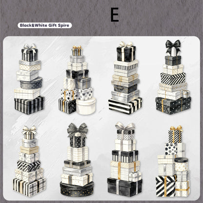 Stacked Gift Party Sticker 8pcs